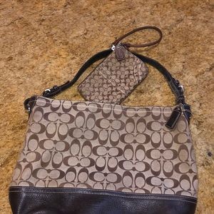 Coach classic purse plus wristlet